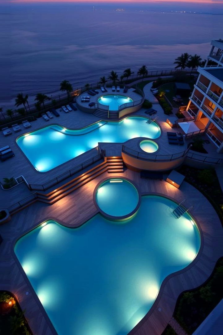 Multi Level Elegance Deck - 22 Pool Deck Ideas