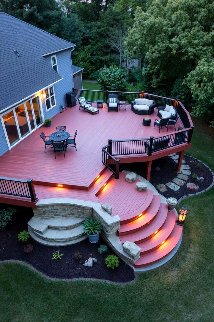 Multi Level Oasis Deck - 22 Backyard Deck Ideas