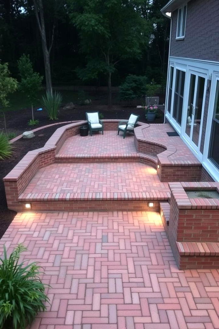 Multi Level Outdoor Oasis - 22 Brick Patio Ideas