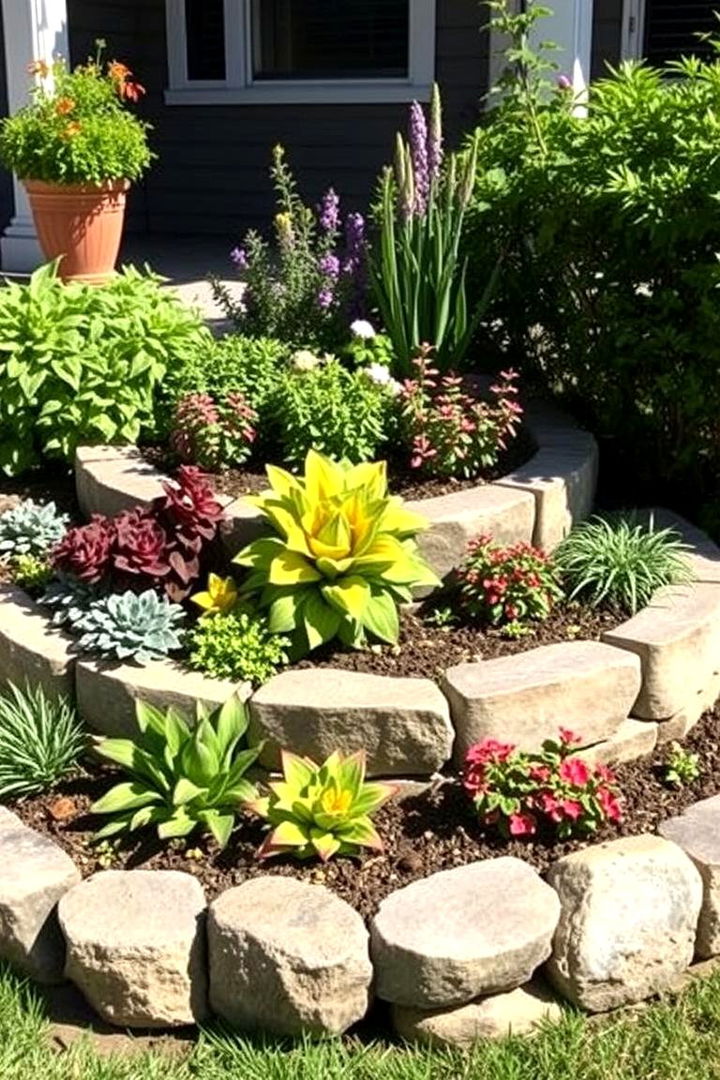 Multi Level Planting Beds - 22 Small Front Yard Landscaping Ideas