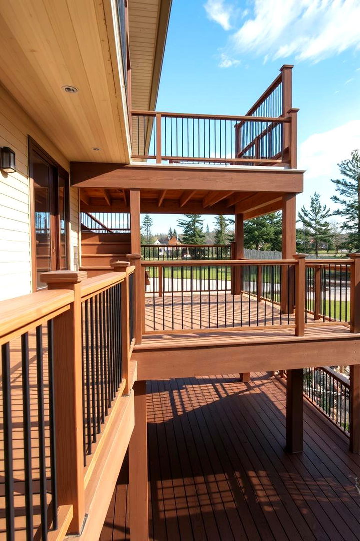 Multi Level Railing Design - 22 Deck Railing Ideas