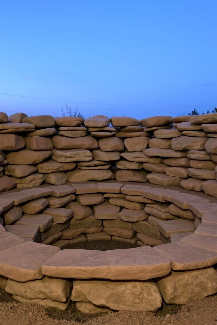 Multi Level Rock Fire Pit - 22 Rock Fire Pit Ideas