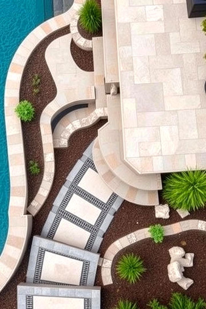 Multi Level Terrace Paths - 22 Pool Walkway Ideas