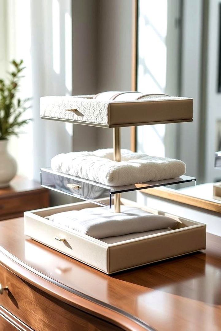 Multi Level Tray Organizer - 22 Jewelry Storage Ideas