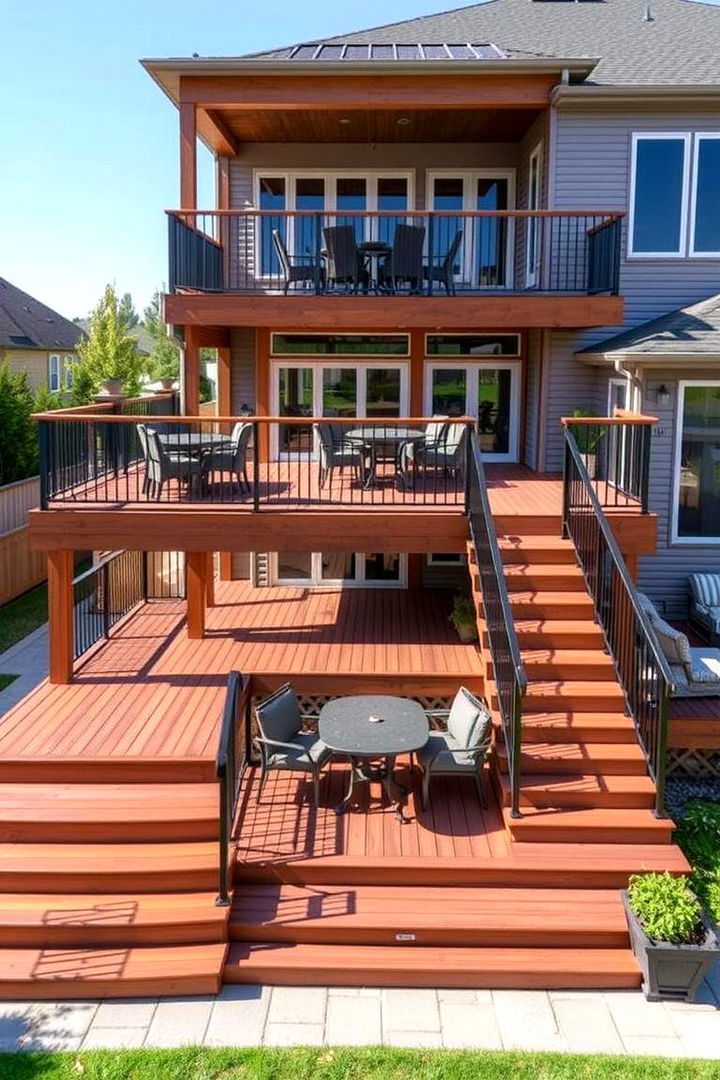Multi Level Versatile Deck Design - 22 Large Deck Ideas
