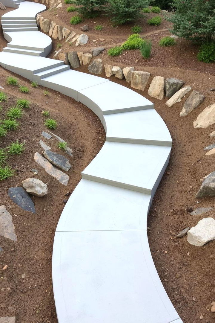 Multi Level Walkways for Landscape Flow - 22 Concrete Paver Walkway Ideas
