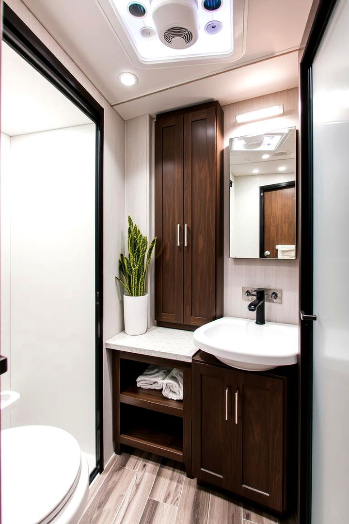 Multi Purpose Furniture to Enhance Functionality - 22 Small Rv Bathroom Ideas