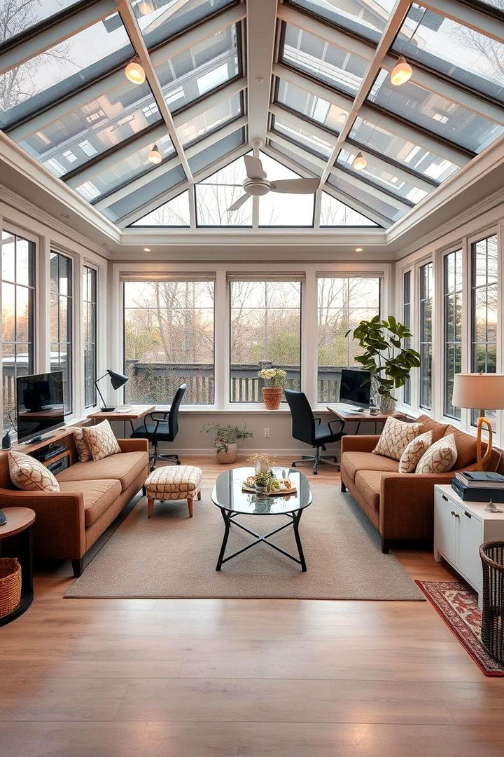 Multi Purpose Space - 22 Sunroom Ideas