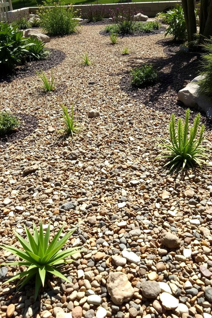 Multi Textured Gravel Garden Design - 22 Gravel Garden Ideas