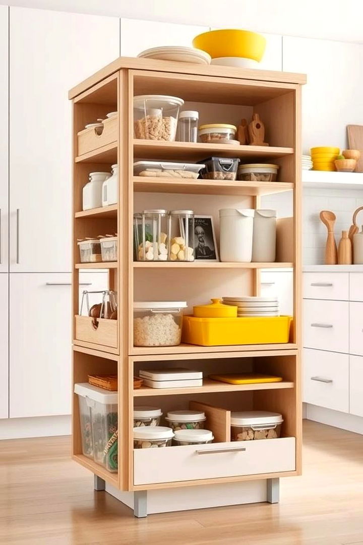 Multi Tiered Compartments - 22 Kitchen Island Storage Ideas