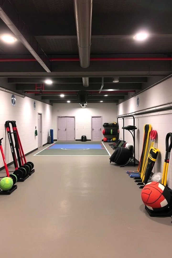 Multi Use Sports Facility - 22 Basement Gym Ideas