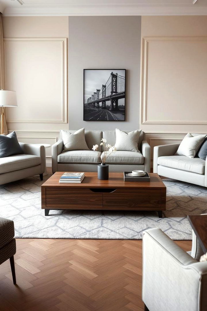 Multi functional Coffee Tables - 22 Grey and Cream Living Room Ideas