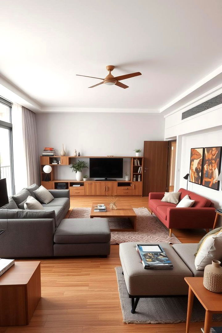 Multi functional Design Elements - 22 Long Living Room Ideas