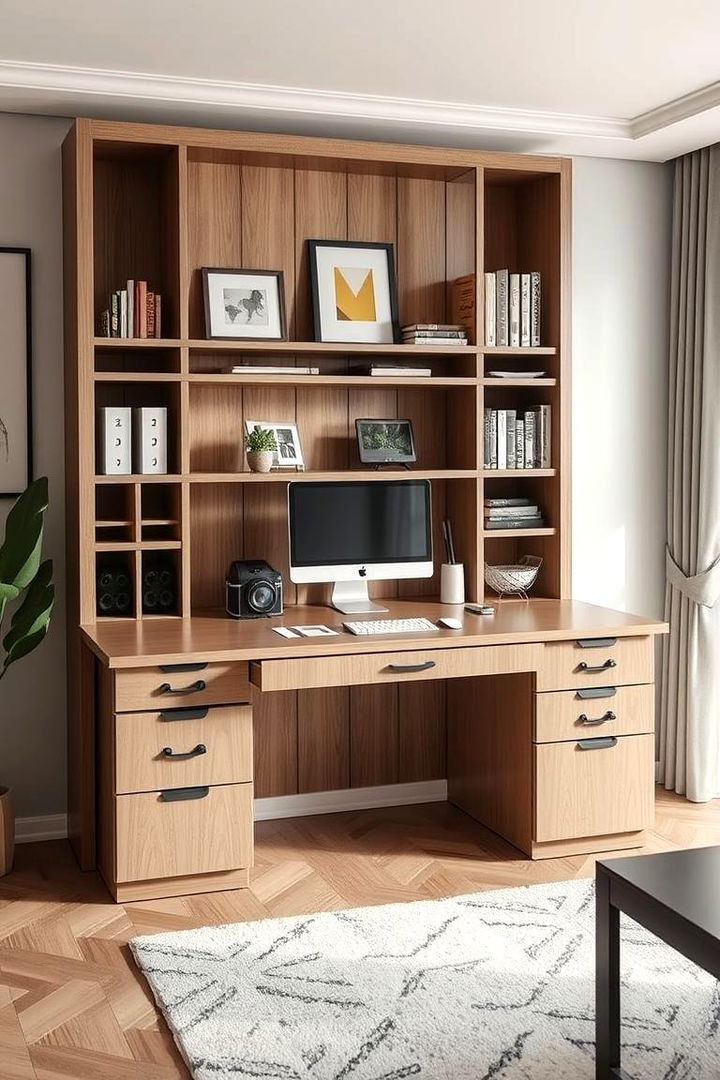 Multi functional Desk with Storage - 22 Desk in Living Room Ideas