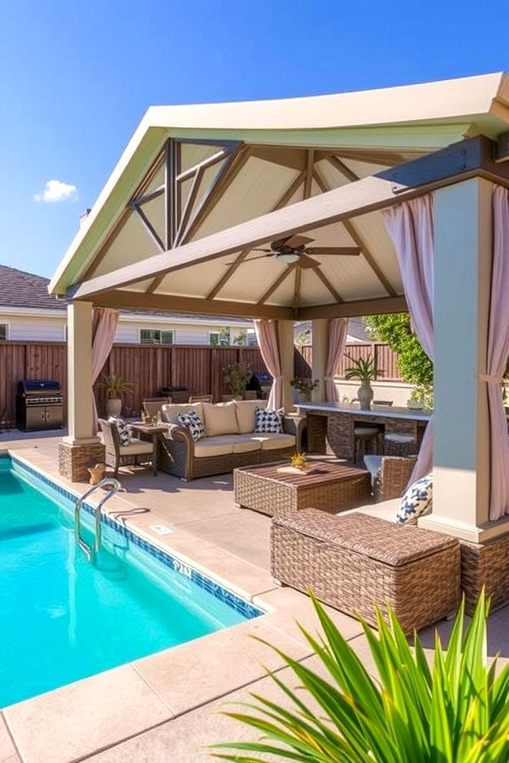 Multi functional Entertainers Gazebo - 22 Pool Gazebo Ideas