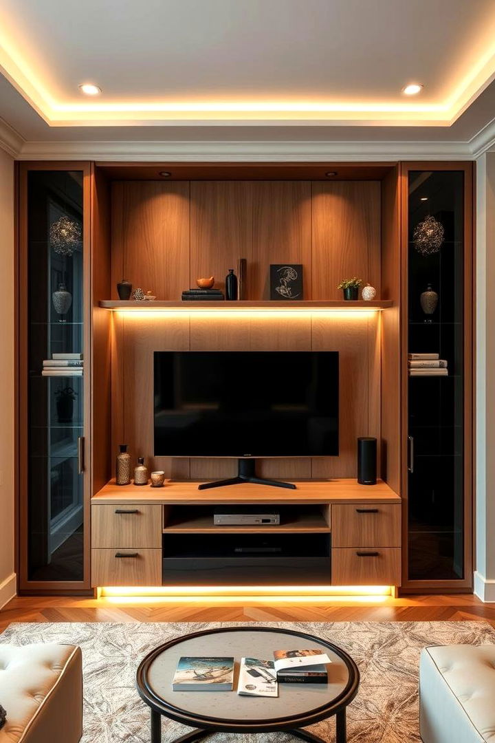 Multi functional Entertainment Hub - 22 Tv Wall Ideas