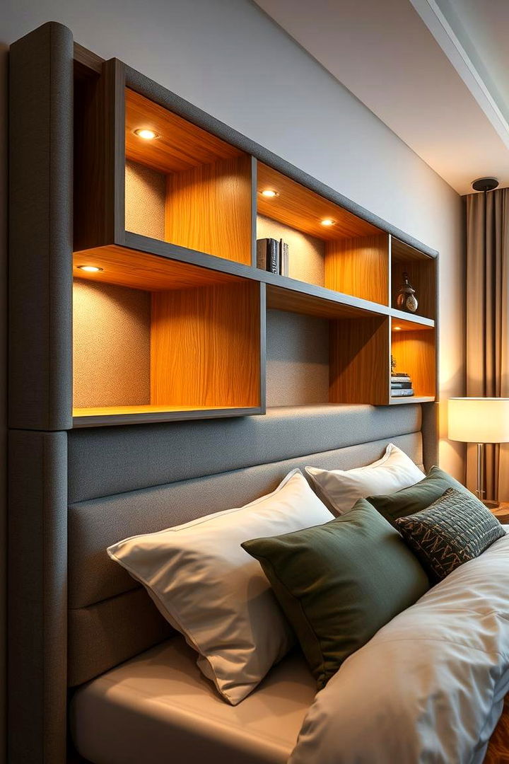 Multi functional Headboards - 22 Bedding Storage Ideas