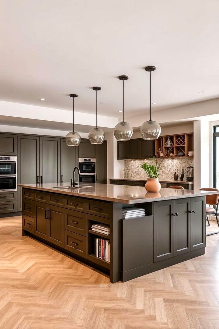 Multi functional Olive Islands - 22 Olive Green Kitchens