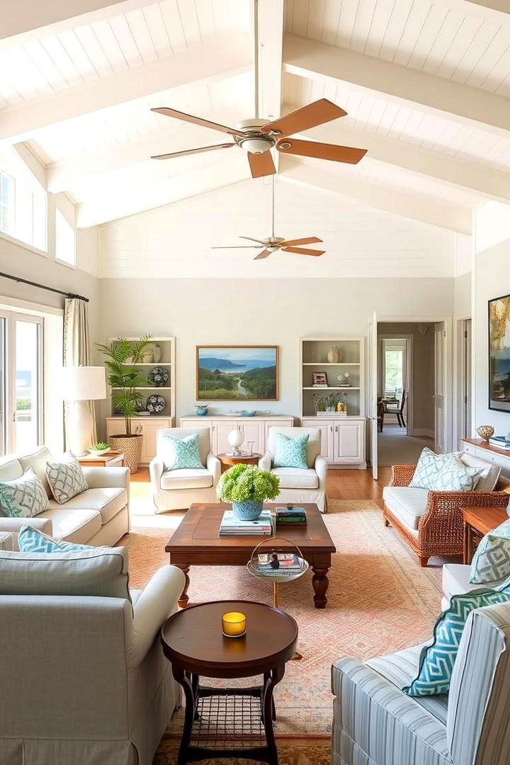 Multi functional Space Design - 22 Beach House Living Room Ideas