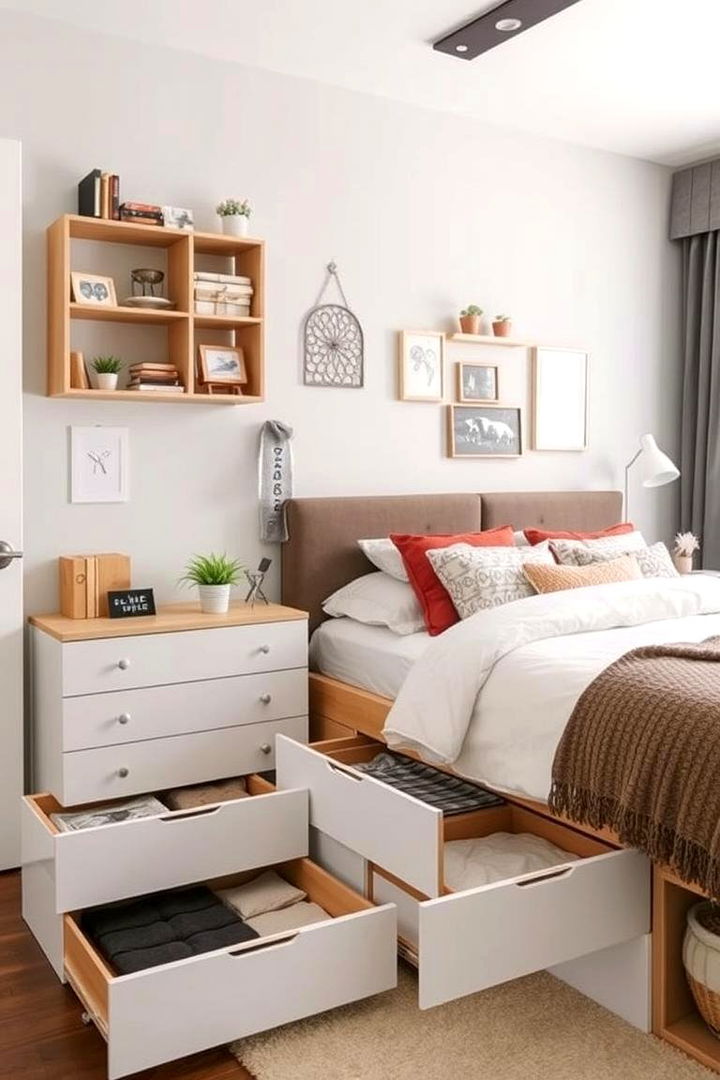 Multi functional Storage Marvels - 22 Hipster Bedroom Ideas