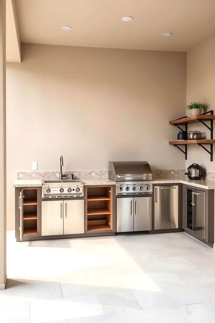 Multi functional Storage Solutions - 22 Stucco Outdoor Kitchen Ideas