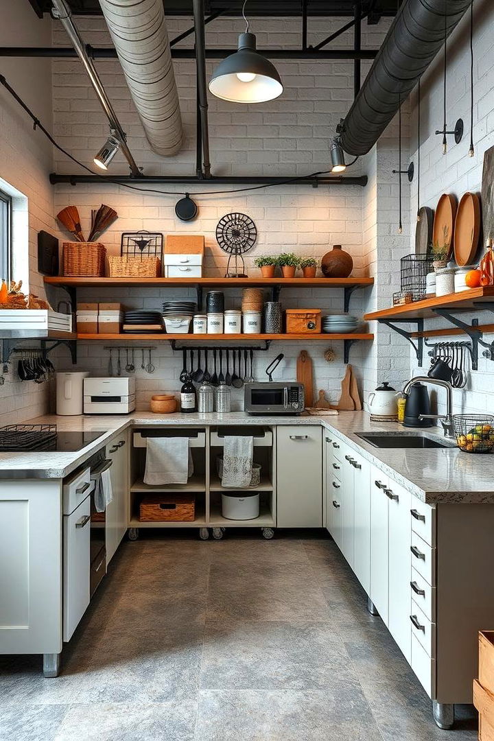 Multi functional Workspace - 22 Dirty Kitchen Ideas