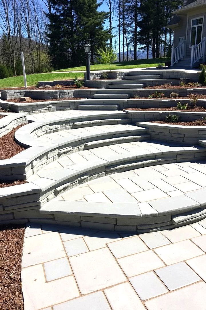 Multi level Bluestone Terracing - 22 Bluestone Patio Ideas