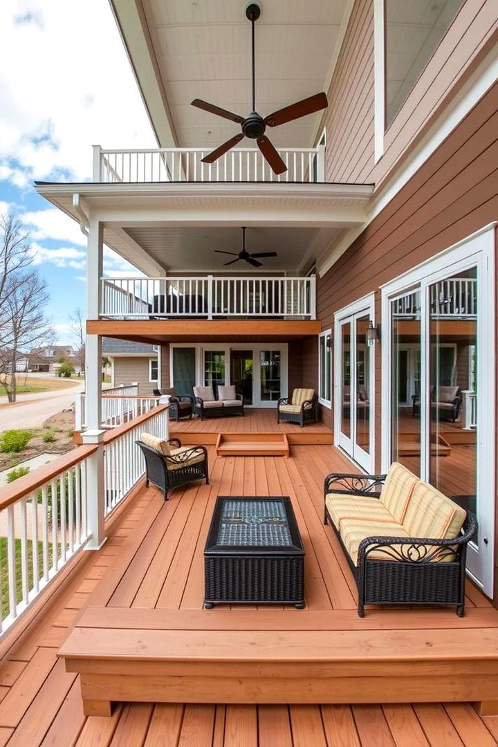 Multi level Deck Design - 22 Front Porch Deck Ideas