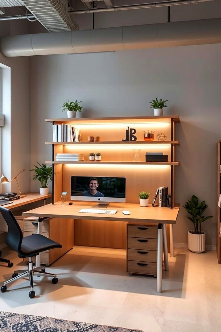 Multi level Desk Design - 22 Desk Ideas