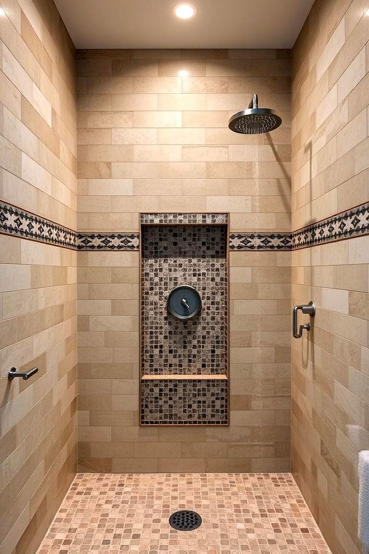 Multi level Tiled Showers - 22 Double Shower Ideas