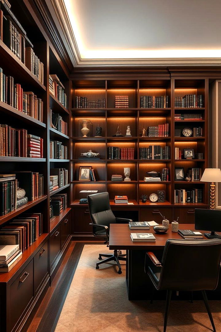 Multi tiered Bookcases - 22 Office Shelving Ideas