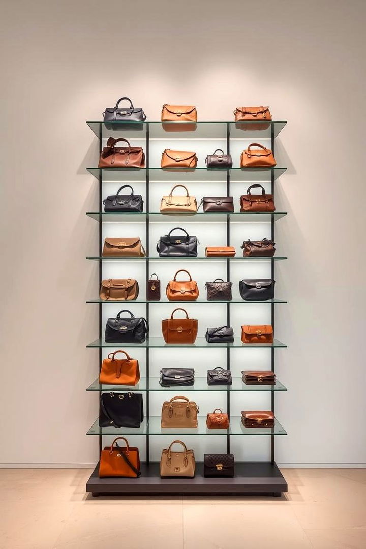 Multi tiered Shelf Unit - 22 Purse Storage Ideas
