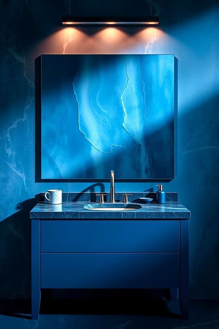 Multi tonal Blue Mix - 22 Blue Bathroom Vanity Ideas