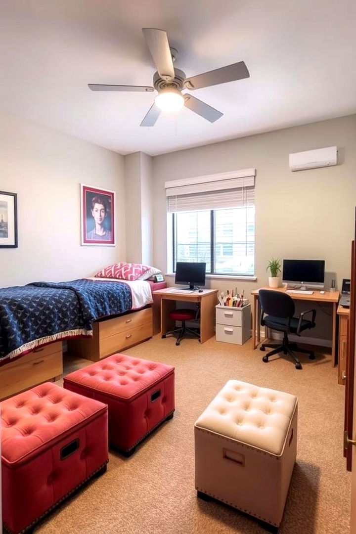 Multi use Decor and Furniture - 22 Boho Dorm Room Ideas