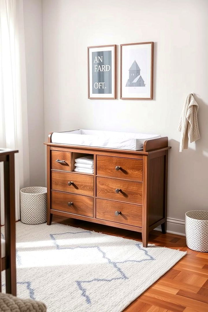 Multifunctional Changing Table - 22 Mid-century Modern Nursery Ideas