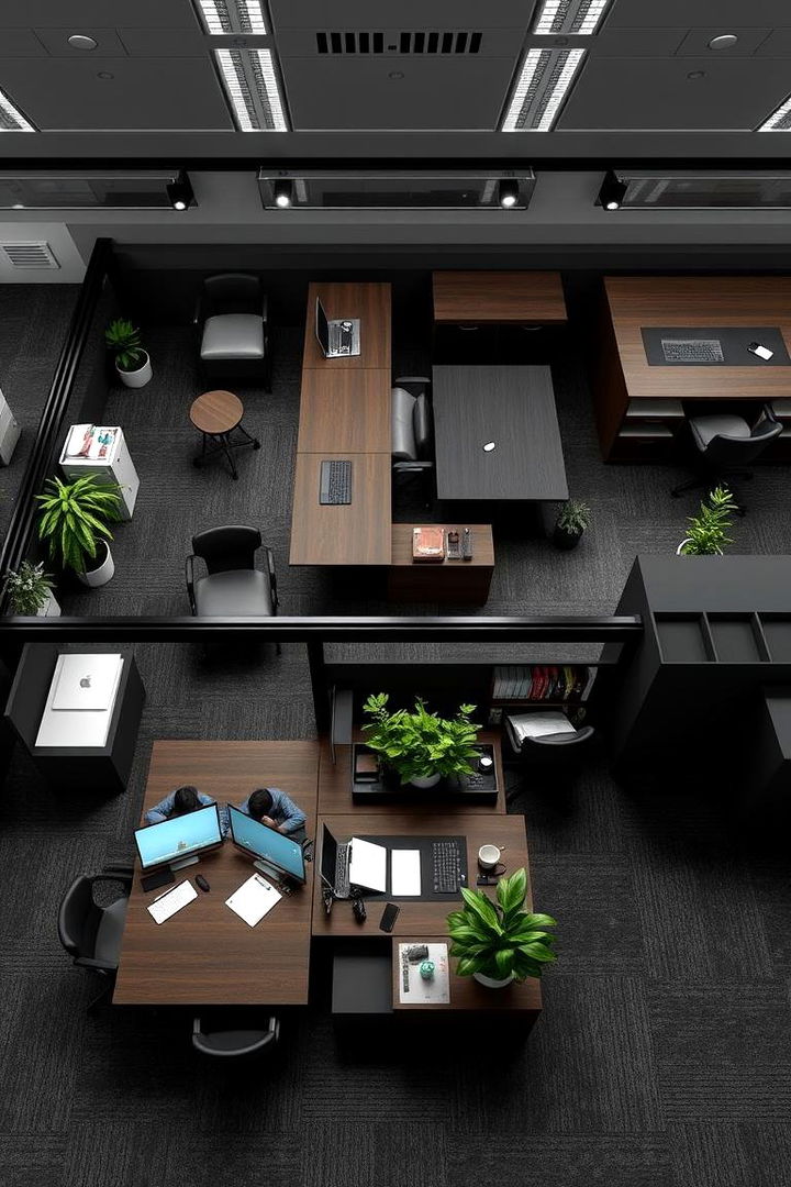 Multifunctional Dark Office Layouts - 22 dark home office design ideas