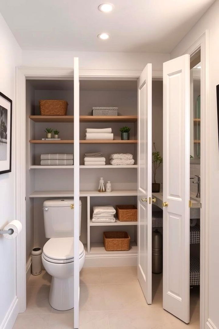 Multifunctional Design Features - 22 Bathroom Pocket Door Ideas