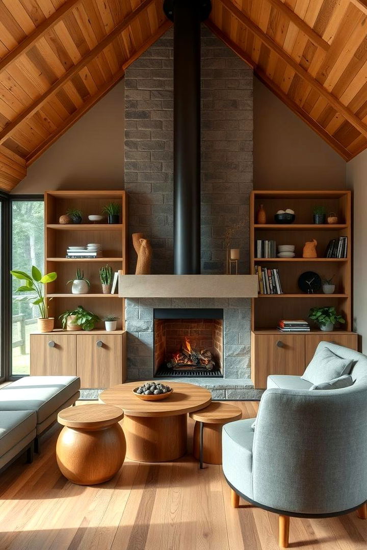 Multifunctional Eco Spaces - 22 Green Fireplace Ideas