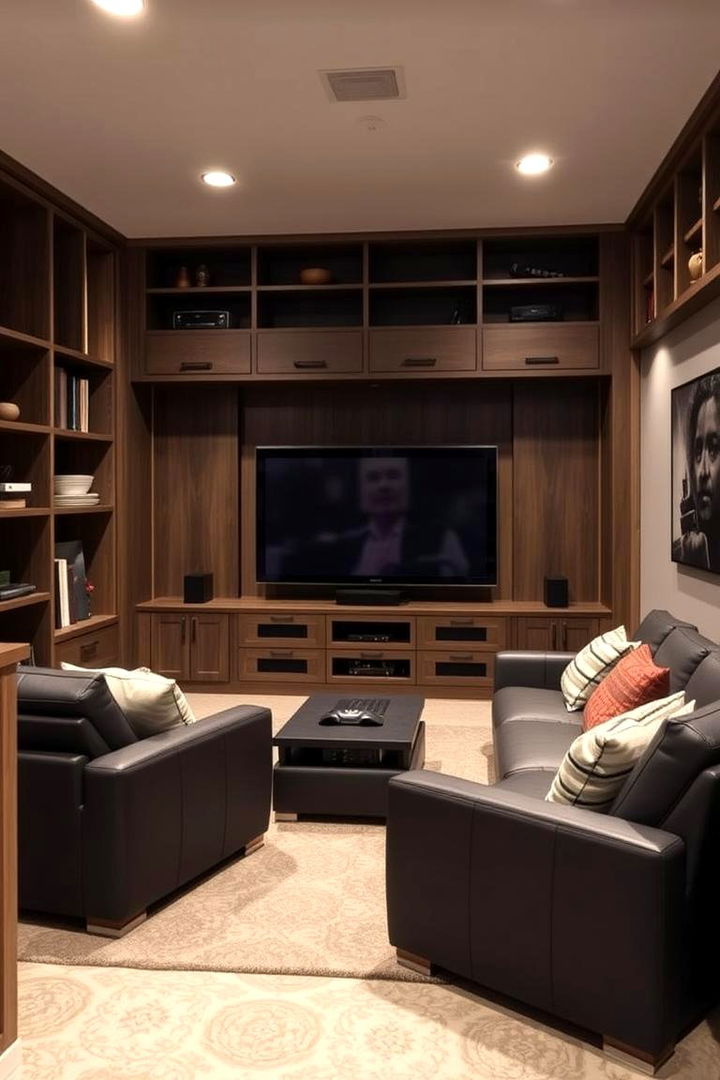 Multifunctional Entertainment Space - 22 Basement Home Theater Ideas
