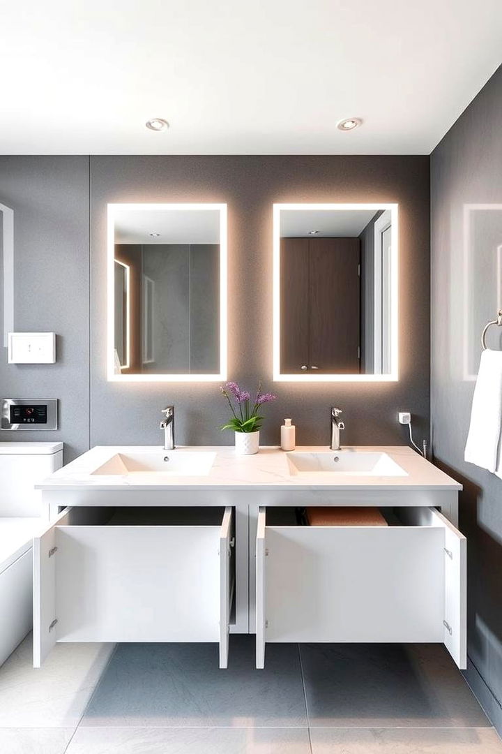 Multifunctional Features - 22 Double Vanity Bathroom Ideas