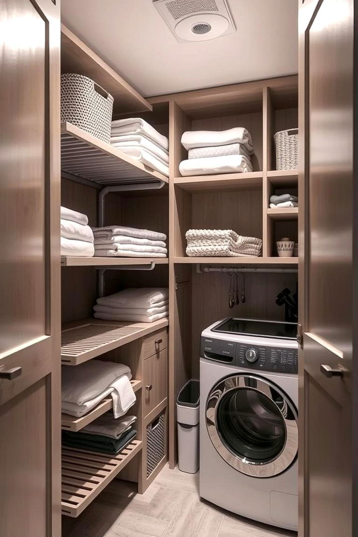 Multifunctional Folding Shelves - 22 Laundry Room Shelf Ideas
