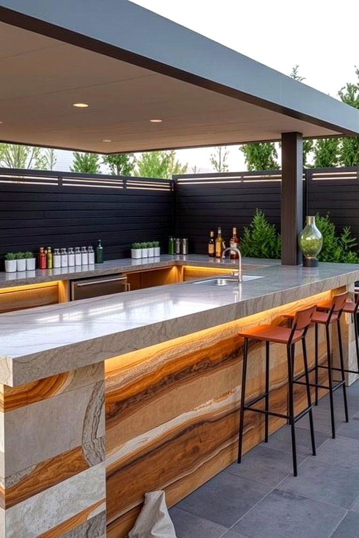 Multifunctional Hybrid Materials - 22 Outdoor Countertop Ideas