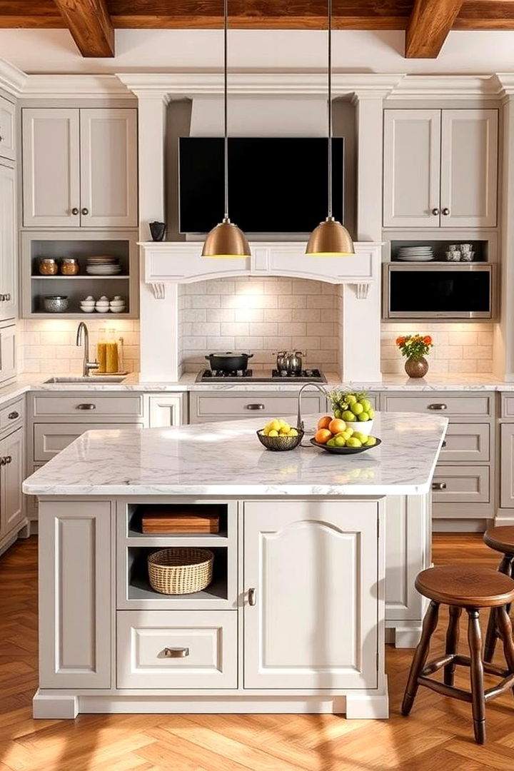 Multifunctional Island Design - 22 Barndominium Kitchen Ideas