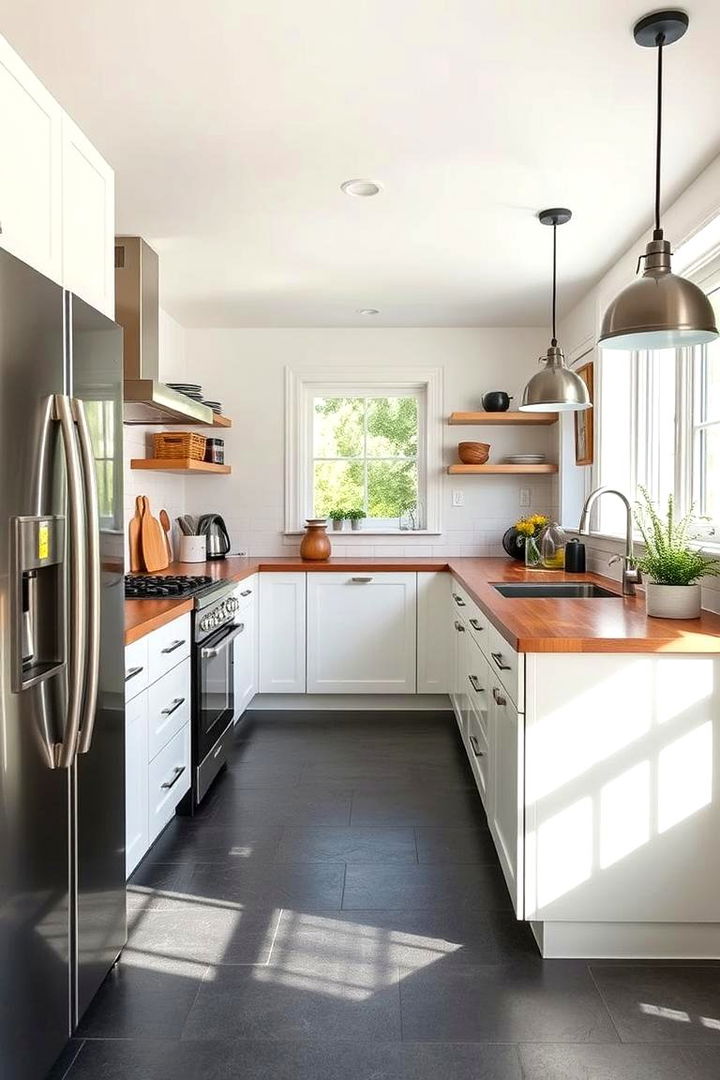 Multifunctional Kitchen with Slate Flooring - 22 Kitchens With Slate Floors
