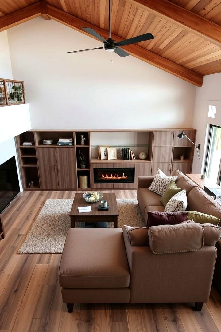 Multifunctional Living Areas - 22 Living Room Ideas With Sectionals and Fireplace