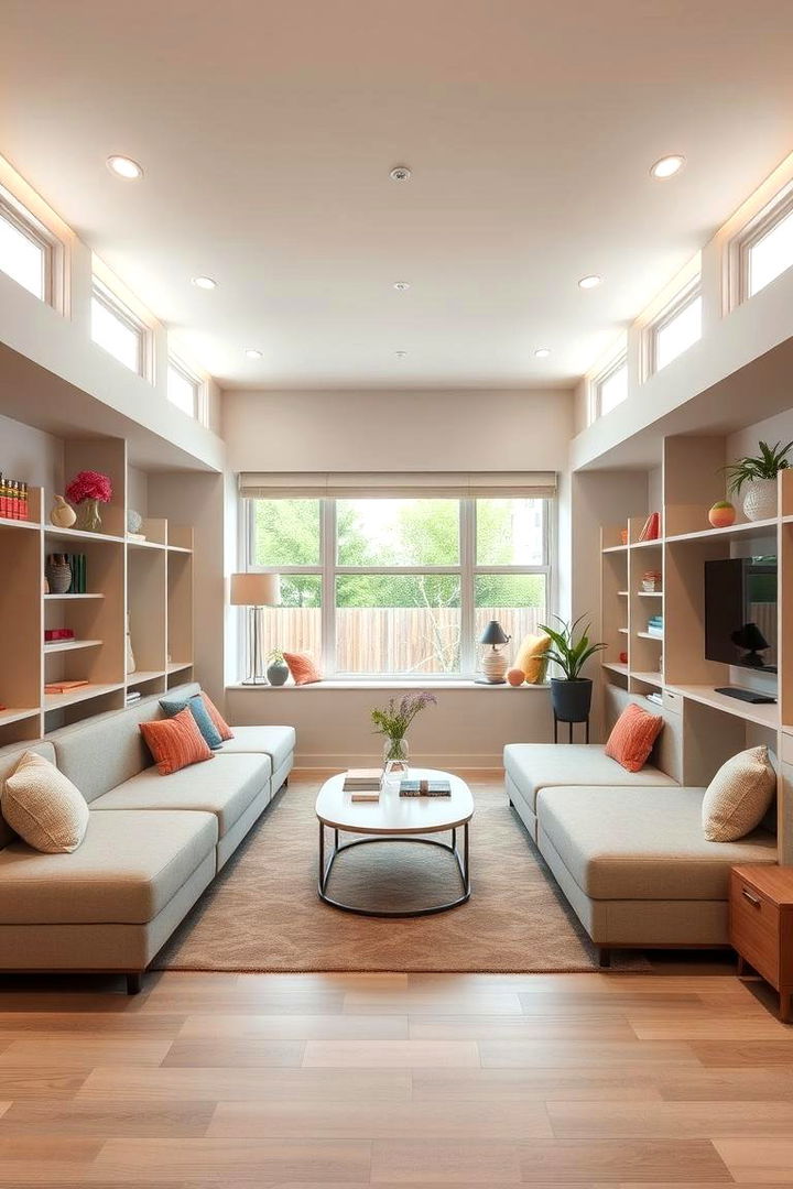 Multifunctional Living Hub - 22 Sunken Living Room Ideas