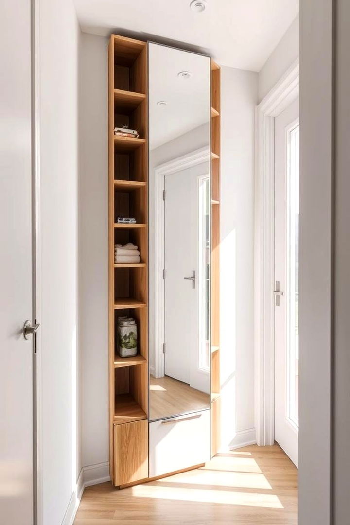 Multifunctional Mirror and Shelf - 22 hallway mirror ideas