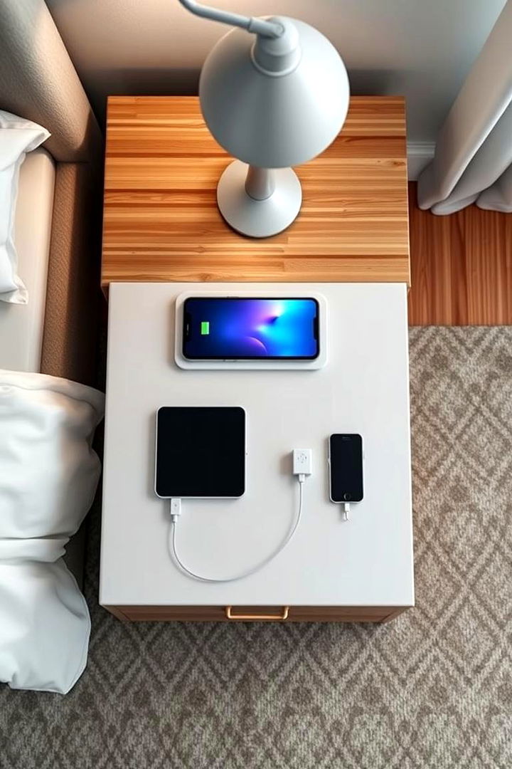 Multifunctional Nightstand with Charging Station - 22 Nightstand Ideas