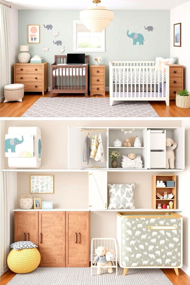 Multifunctional Nursery Setup - 22 Elephant Nursery Ideas