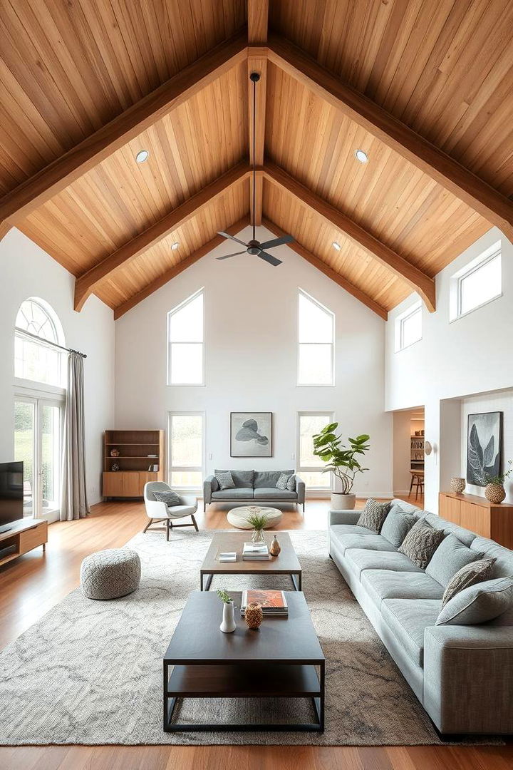 Multifunctional Open Spaces - 22 Living Room Vaulted Ceiling Ideas